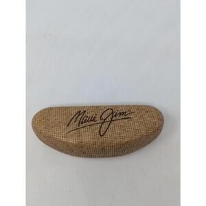 Maui Jim Sunglasses Large Clam Shell Hard Case Crosshatch Brown Tan Case Only